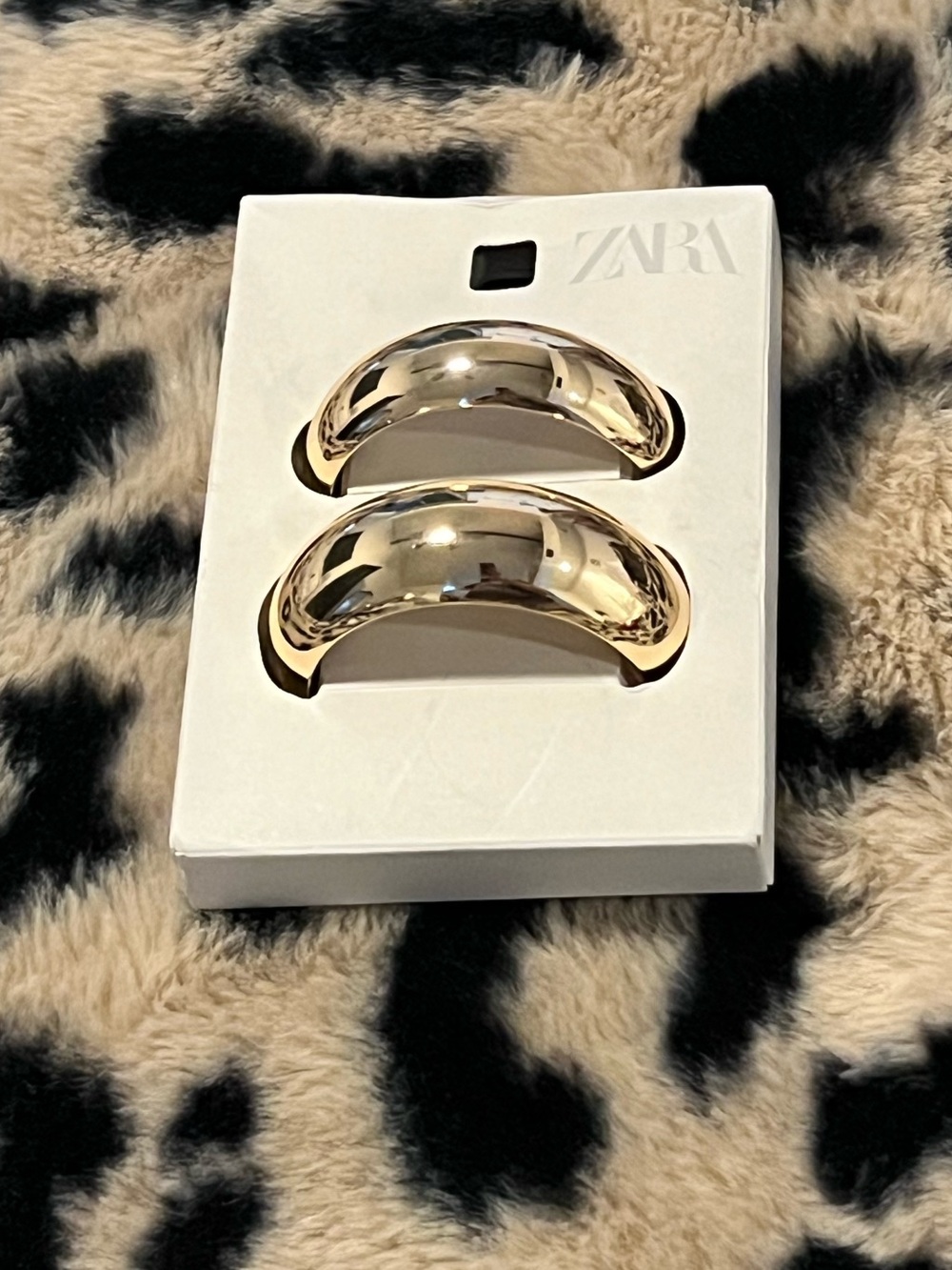 Zara Shiny Gold Tone Dome Bracelets